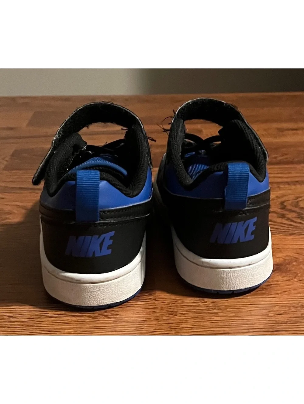 Nike Kids' Court Borough Low 2 (2Y) Blue and Black Sneakers